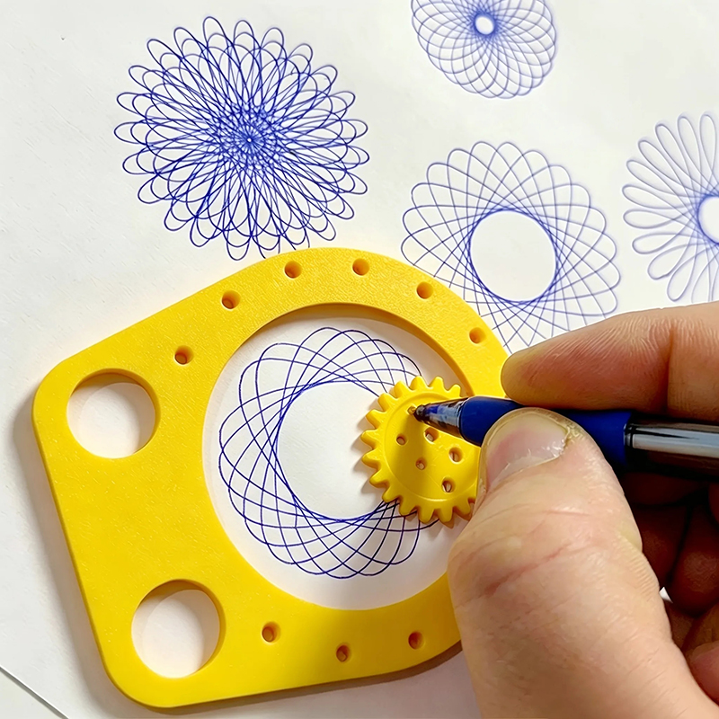 Chalk Bag - Zestaw narzędzi do rysunku geometrycznego Spirograph,