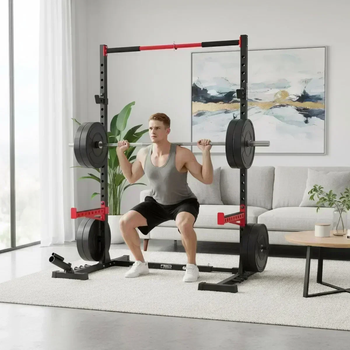 Pull Up Bar - Regulowany stojak do przysiadów do domowej
