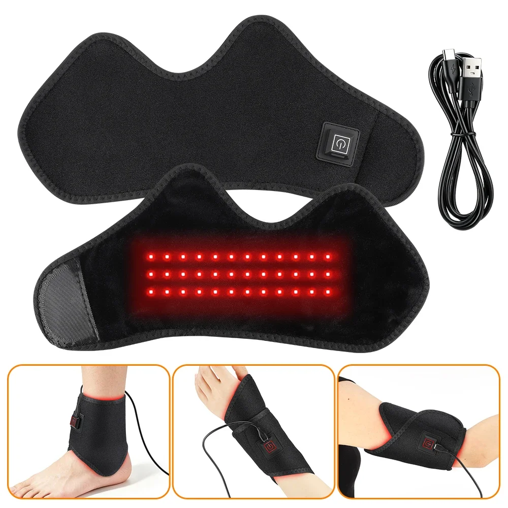 Wrist Wraps - Ogrzewający owijka na kostkę z czerwonym